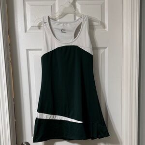 DUC L ladies Hunter Green and White tennis dress